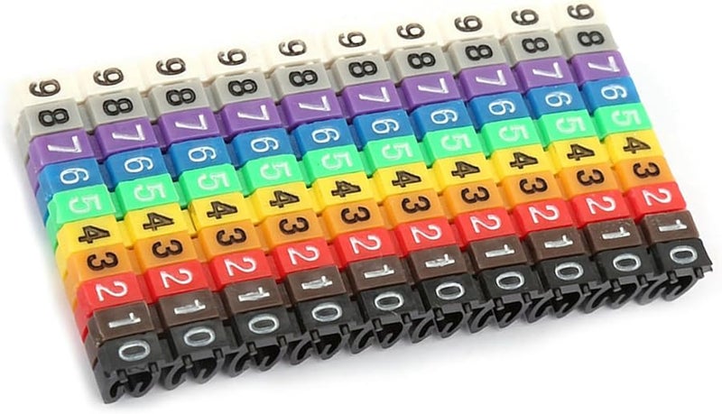 100PCS KCM 2 5MM 2 5 Square Wire Markers Cable Labeler Clip On Design Colorful Cable Marker For Office And Home - Image 1